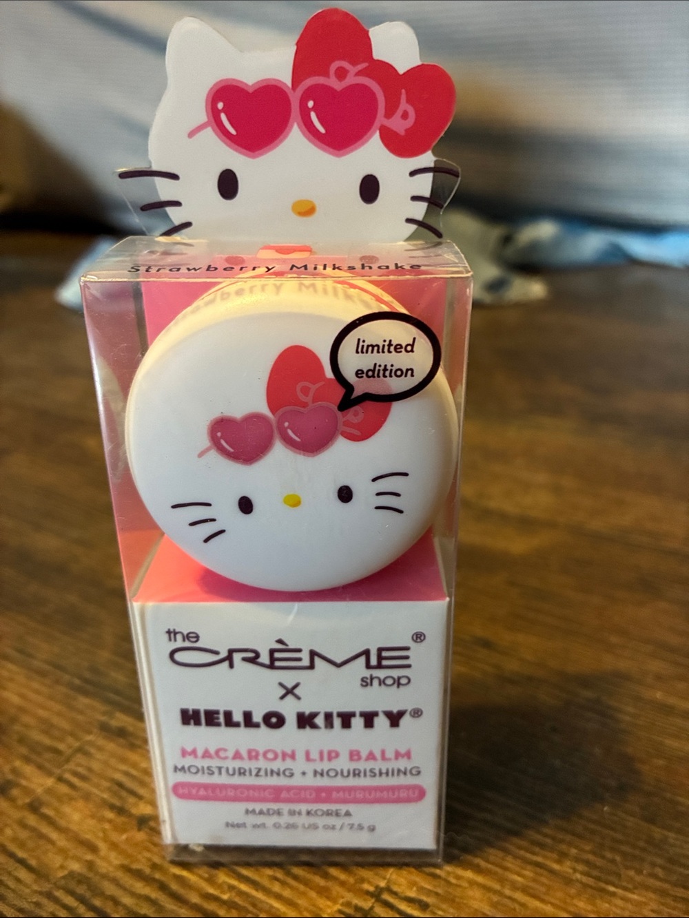 The Crème Shop x Hello Kitty Pink Macaron Lip Balm - Strawberry